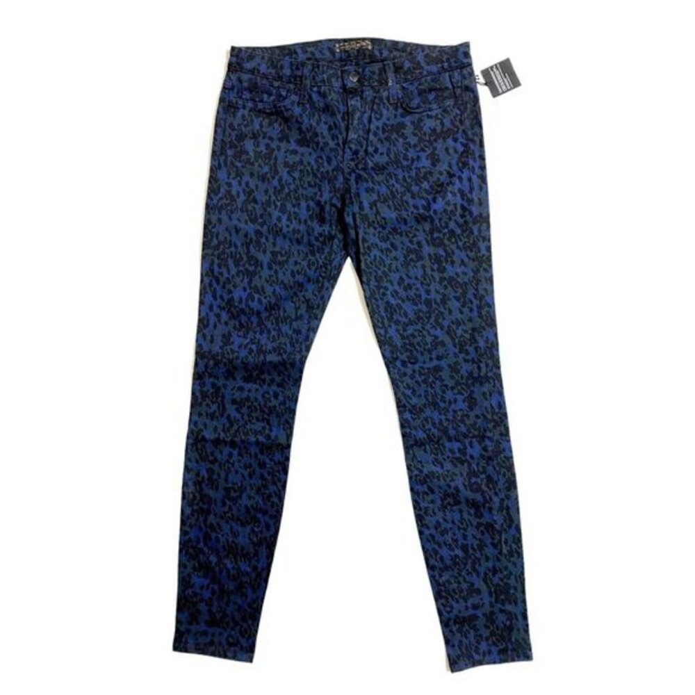 Joe's Jeans Wild Print Skinny Jeans Midnight Blue Print Mid Rise Sz 29 NWT $189